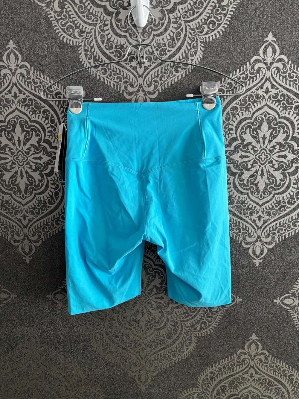 Nike Women's Zenvy Leggings Bright Turquoise High-Rise Bike Shorts - Picture 5 of 5